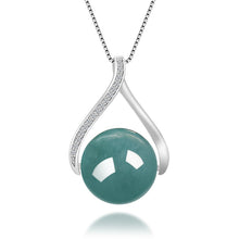 Natural Jade Pendant Silver Jadeite Pendant TUPT498