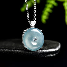 Natural Jade Pendant Silver Jadeite Pendant