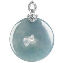 Natural Jade Pendant Silver Jadeite Pendant