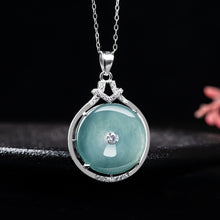 Natural Jade Pendant Silver Jadeite Pendant