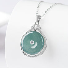 Natural Jade Pendant Silver Jadeite Pendant