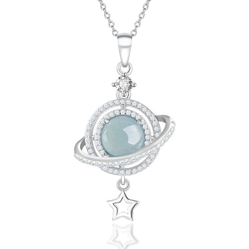 Natural Jade Pendant Silver Jadeite Pendant