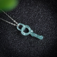 Natural Jade Pendant Silver Jadeite Pendant