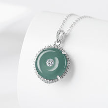Natural Jade Pendant Silver Jadeite Pendant