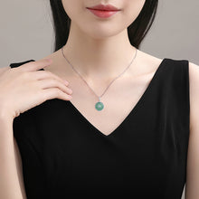 Natural Jade Pendant Silver Jadeite Pendant