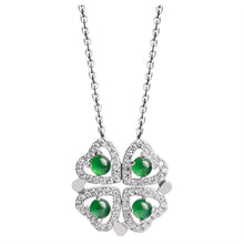 Natural Jade Pendant Silver Jadeite Pendant