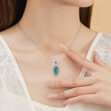 Natural Jade Pendant Silver Leaf Jadeite Pendant