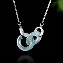 Natural Jade Pendant Silver Loop Jadeite Pendant