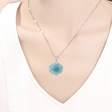 Natural Jade Pendant Silver Lotus Jadeite Pendant