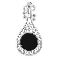 Natural Jade Pendant Silver Pipa Jadeite Pendant