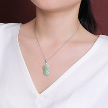 Natural Jade Pendant Silver Pixiu Jadeite Pendant TUPT436