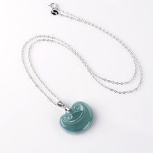 Natural Jade Pendant Silver Ruyi Jadeite Pendant
