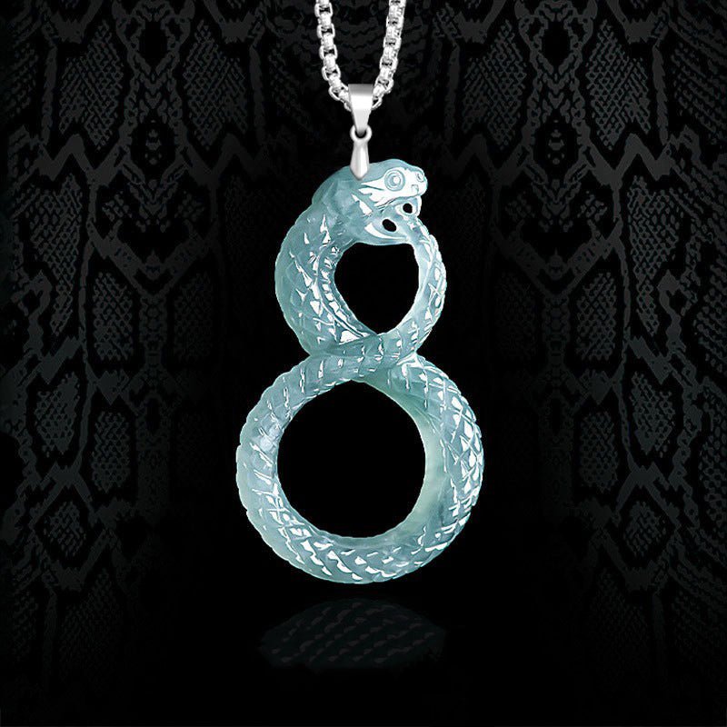 Natural Jade Pendant Snake Jadeite Pendant