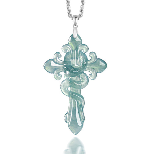 Natural Jade Pendant Snake Jadeite Pendant
