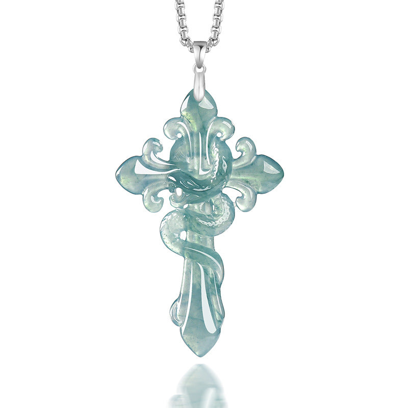 Natural Jade Pendant Snake Jadeite Pendant