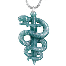 Natural Jade Pendant Snake Sword Jadeite Pendant