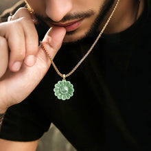 Natural Jade Pendant Sunflower Jadeite Pendant