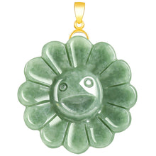 Natural Jade Pendant Sunflower Jadeite Pendant