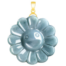Natural Jade Pendant Sunflower Jadeite Pendant