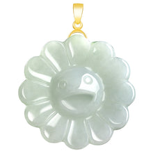 Natural Jade Pendant Sunflower Jadeite Pendant