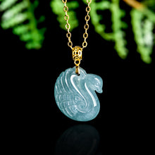 Natural Jade Pendant Swan Jadeite Pendant