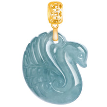 Natural Jade Pendant Swan Jadeite Pendant