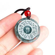 Natural Jade Pendant Taoist Bagua Jadeite Pendant