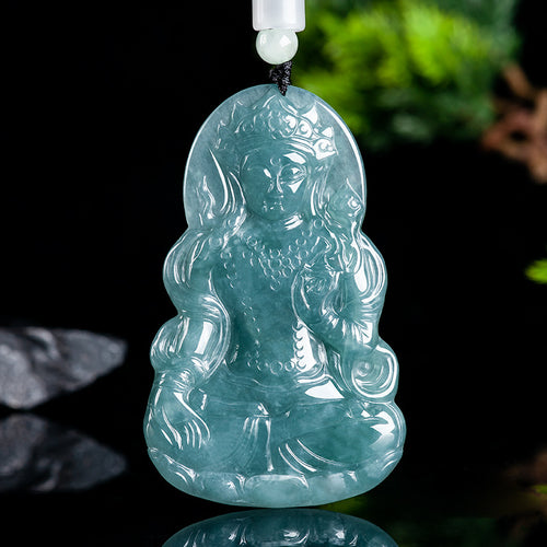 Natural Jade Pendant Tara Guanyin Jadeite Pendant