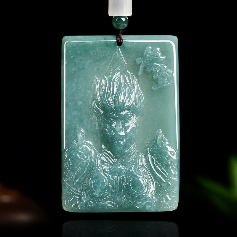 Natural Jade Pendant The Monkey King Jadeite Pendant