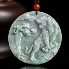 Natural Jade Pendant Tiger Jadeite Pendant