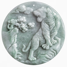 Natural Jade Pendant Tiger Jadeite Pendant