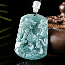 Natural Jade Pendant Tiger Jadeite Pendant