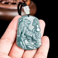 Natural Jade Pendant Tiger Jadeite Pendant