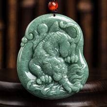 Natural Jade Pendant Tiger Jadeite Pendant