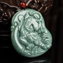 Natural Jade Pendant Tiger Jadeite Pendant