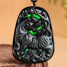 Natural Jade Pendant Tiger Jadeite Pendant