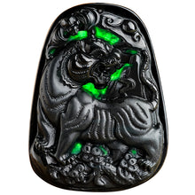 Natural Jade Pendant Tiger Jadeite Pendant