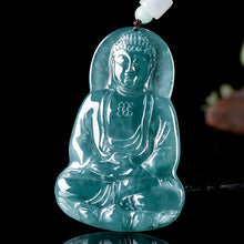 Natural Jade Pendant Vairocana Buddha Jadeite Pendant