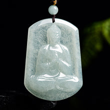 Natural Jade Pendant Vairocana Buddha Jadeite Pendant