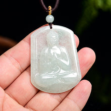 Natural Jade Pendant Vairocana Buddha Jadeite Pendant