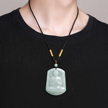 Natural Jade Pendant Vairocana Buddha Jadeite Pendant