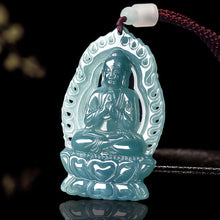 Natural Jade Pendant Vairocana Buddha Jadeite Pendant