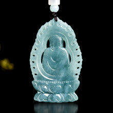 Natural Jade Pendant Vairocana Buddha Jadeite Pendant