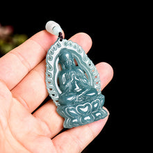 Natural Jade Pendant Vairocana Buddha Jadeite Pendant