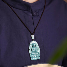 Natural Jade Pendant Vairocana Buddha Jadeite Pendant