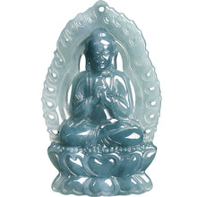 Natural Jade Pendant Vairocana Buddha Jadeite Pendant