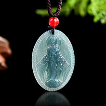 Natural Jade Pendant Virgin Mary Jadeite Pendant