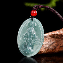 Natural Jade Pendant Virgin Mary Jadeite Pendant