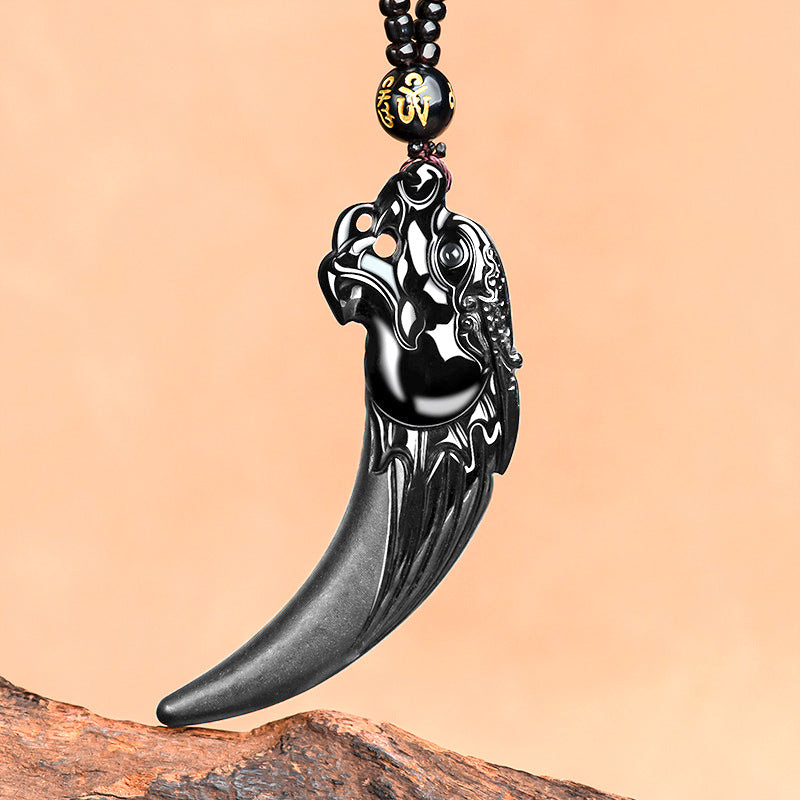 Natural Jade Pendant Wolf's Tooth Jadeite Pendant