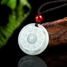 Natural Jade Pendant Yin and Yang Tai Chi Bagua Jadeite Pendant
